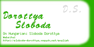 dorottya sloboda business card